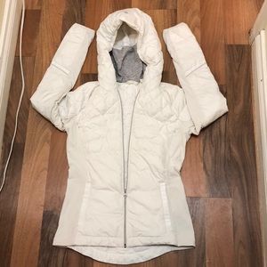 Lululemon Jacket, Down filled. White